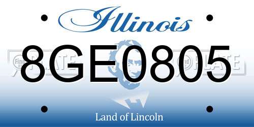 8GE0805 Illinois License Plate