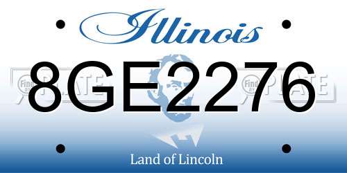 8GE2276 Illinois License Plate
