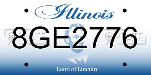 8GE2776 Illinois License Plate