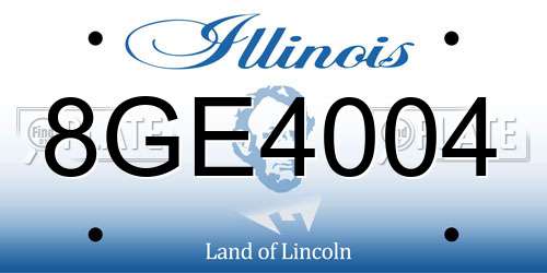 8GE4004 Illinois License Plate