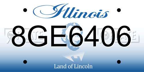 8GE6406 Illinois License Plate