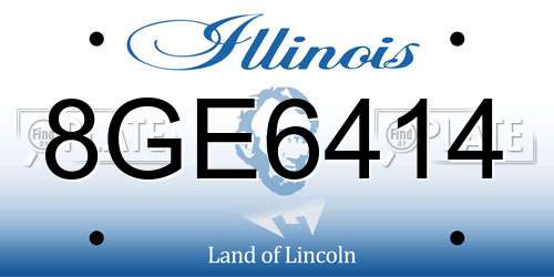 8GE6414 Illinois License Plate