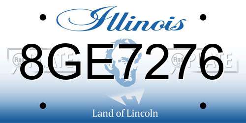 8GE7276 Illinois License Plate