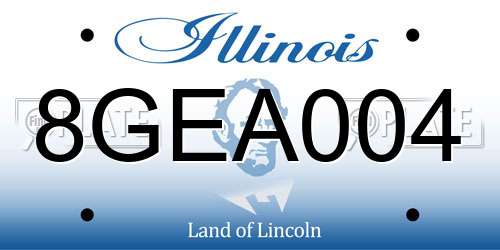 8GEA004 Illinois License Plate