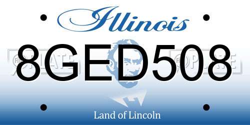 8GED508 Illinois License Plate