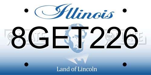 8GET226 Illinois License Plate