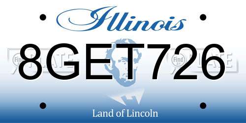 8GET726 Illinois License Plate