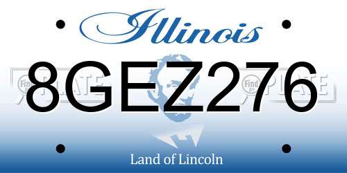 8GEZ276 Illinois License Plate