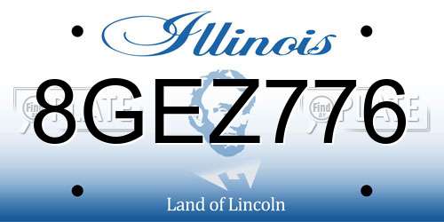 8GEZ776 Illinois License Plate
