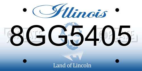 8GG5405 Illinois License Plate