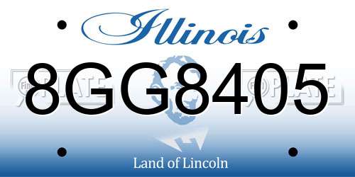 8GG8405 Illinois License Plate