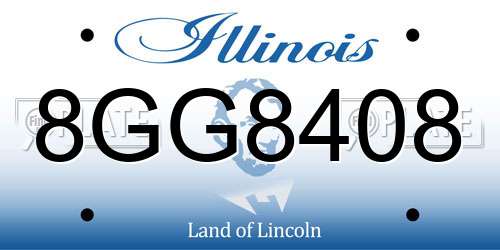 8GG8408 Illinois License Plate