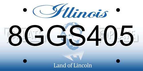 8GGS405 Illinois License Plate