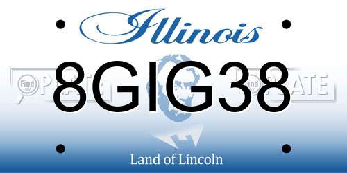 8GIG38 Illinois License Plate