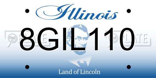 8GIL110 Illinois License Plate