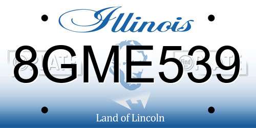 8GME539 Illinois License Plate