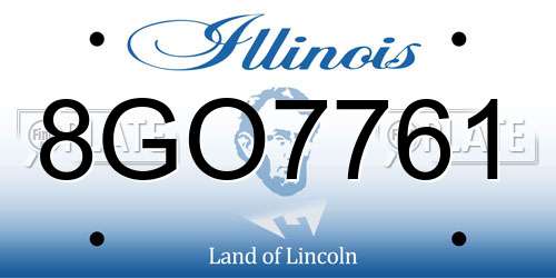 8GO7761 Illinois License Plate