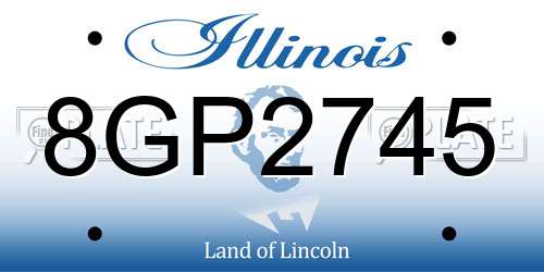 8GP2745 Illinois License Plate