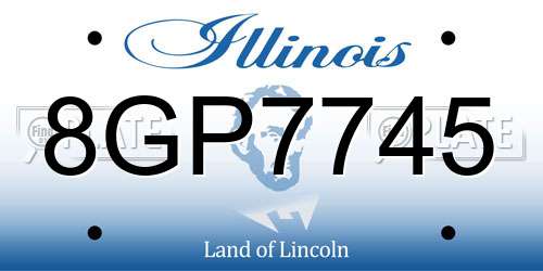 8GP7745 Illinois License Plate