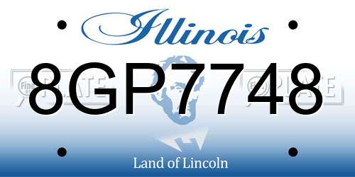8GP7748 Illinois License Plate