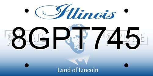 8GPT745 Illinois License Plate