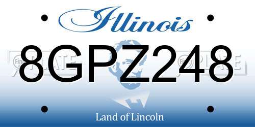 8GPZ248 Illinois License Plate