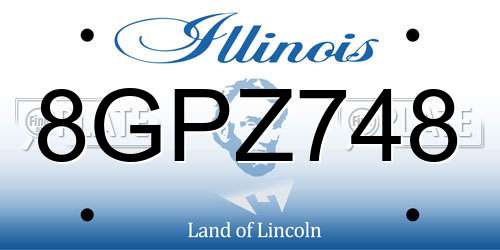 8GPZ748 Illinois License Plate