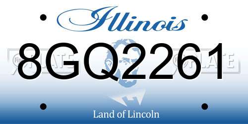 8GQ2261 Illinois License Plate