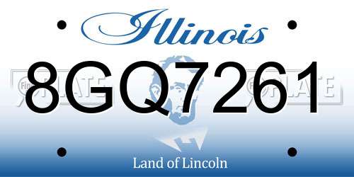 8GQ7261 Illinois License Plate
