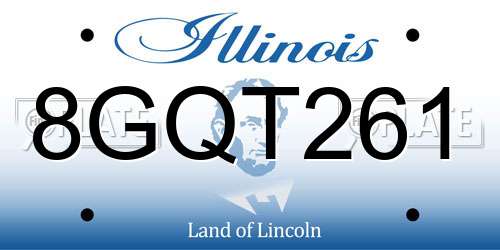 8GQT261 Illinois License Plate