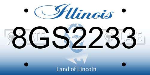8GS2233 Illinois License Plate