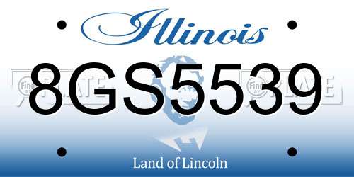 8GS5539 Illinois License Plate