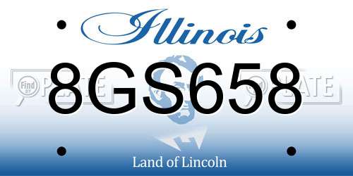 8GS658 Illinois License Plate