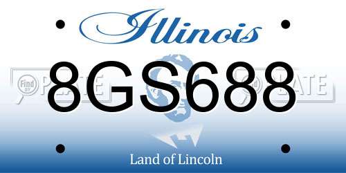 8GS688 Illinois License Plate