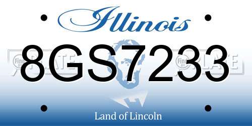 8GS7233 Illinois License Plate