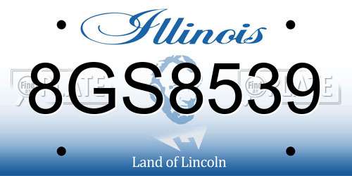 8GS8539 Illinois License Plate