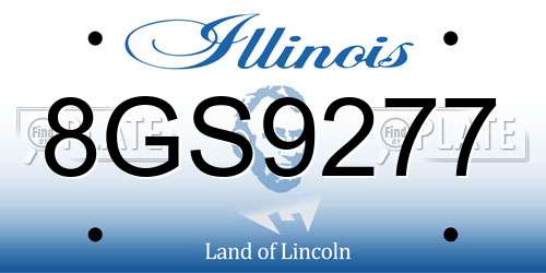 8GS9277 Illinois License Plate