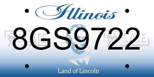 8GS9722 Illinois License Plate