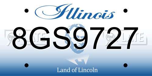 8GS9727 Illinois License Plate