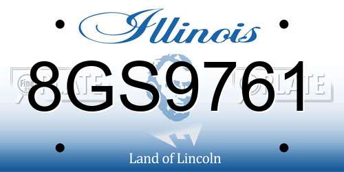 8GS9761 Illinois License Plate