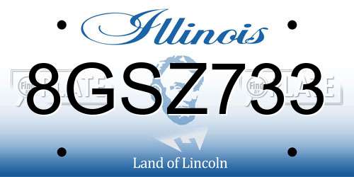 8GSZ733 Illinois License Plate
