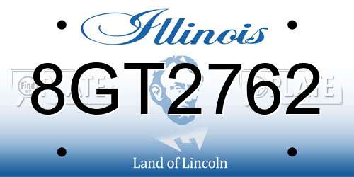 8GT2762 Illinois License Plate