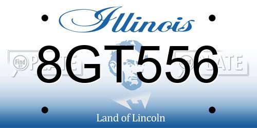 8GT556 Illinois License Plate