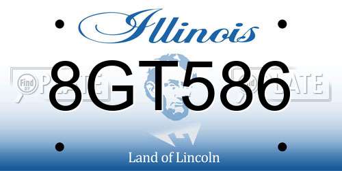 8GT586 Illinois License Plate