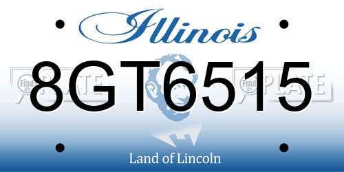 8GT6515 Illinois License Plate