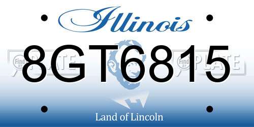 8GT6815 Illinois License Plate