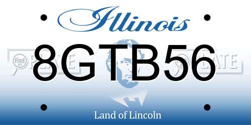8GTB56 Illinois License Plate