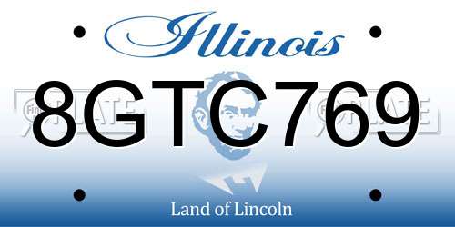 8GTC769 Illinois License Plate