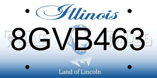 8GVB463 Illinois License Plate