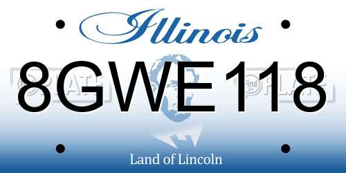 8GWE118 Illinois License Plate